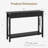 Farmhouse Console Table with 2 Drawers & Shelf, Wood & Metal Sofa Table for Living Room Entryway-15383912