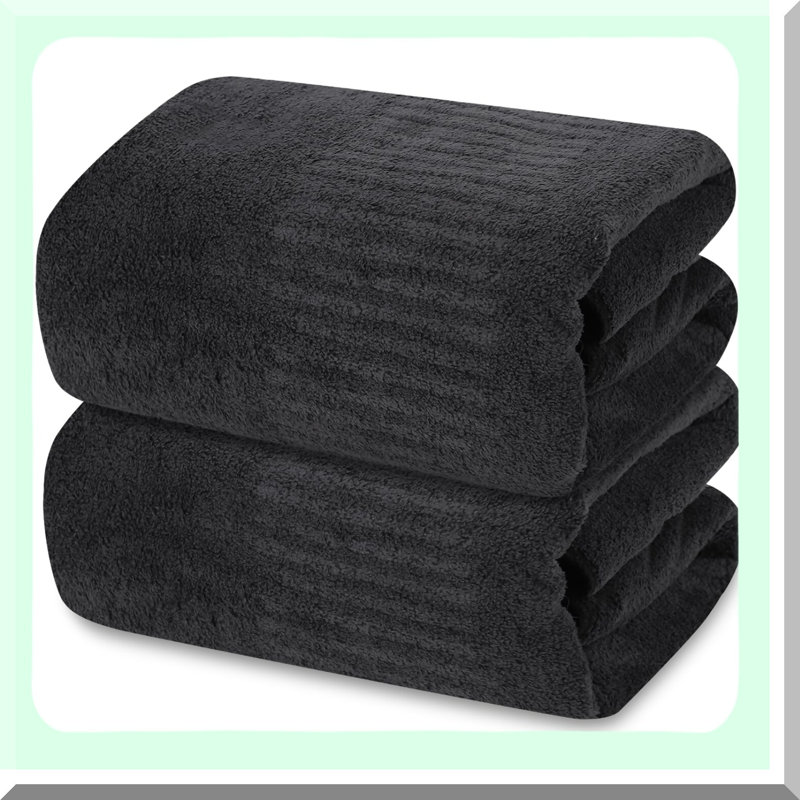 UltraSoft Quick-Dry Premium Bath Towels - Highly Absorbent, Lint-Free, Large 27'' x 54'' Towels for Bathroom, Gym, Yoga, Hotel & Spa - 2 Pack, Grey