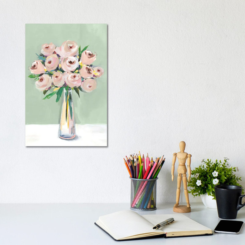 Hello Spring II by Isabelle Z - Painting on Canvas, 20.32 cm H x 30.48 cm W, Wrapped Canvas