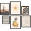 «Collage Southwest Desert Tropical Plant Landscape Nature Modern Art», reproduction d'art encadrée sur papier, 6 pièces-92584240