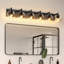 Luminaire de salle de bain pour salle de bain, luminaires de salle de bain modernes sur miroir avec abat-jour en verre transparent et base en métal, éclairage de salle de bain mat-121058796-121058798