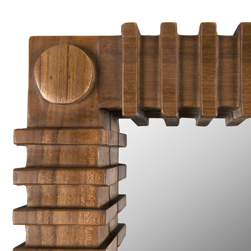 Rift Rectangle Solid Wood Mirror