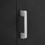 Grande armoire de rangement pour salle de bain, armoire de rangement autoportante avec crochet et tablette réglable, panneau de fibres à densité moyenne, noir (ancien numéro de référence: WF326356AAK)-1796092159