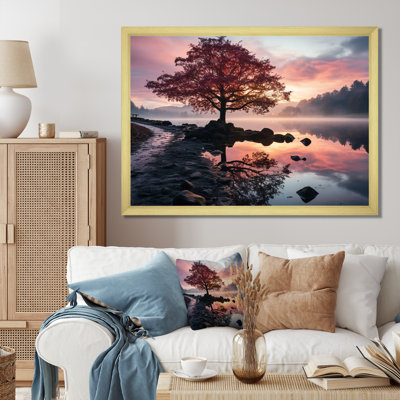 «Lake Serenity Pastel Sunrise in Autumn I», reproduction sur toile