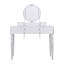 Ensemble de coiffeuse de luxe avec miroir rond, hauteur réglable, coiffeuse, 4 tiroirs et tabouret-2047396880