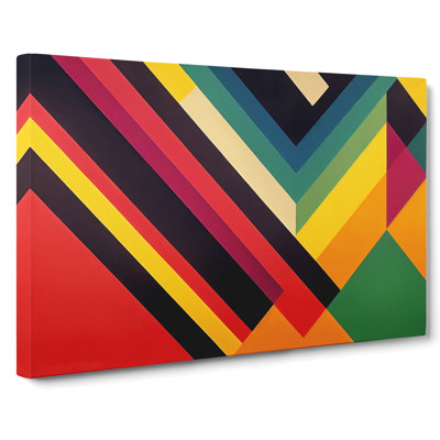 Retro Abstract Art - Wrapped Canvas