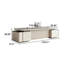 Bureau de direction en L 118,11 po gris de luxe italien-1432517053
