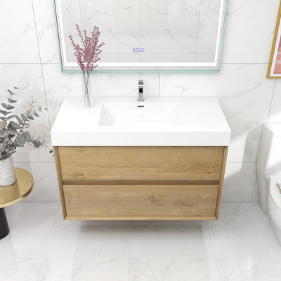 41.9'' Single Bathroom Vanity with Acrylic Top