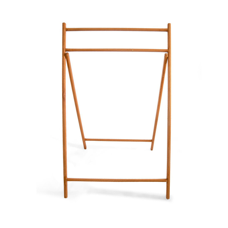 Handmade Modern Hall Stand, Rustic Beech Finish, 63.0 x 31.5 x 17.7 inches | 100% Pine Construction with Flat Varnish | Perfect for Entryway Storage & Organization, Stylish Scandinavian Design