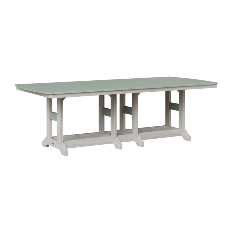 Table de salle à manger rectangulaire 96 po Berlin Gardens Garden Classic, Écume de mer, écume de mer, Coquille de mer