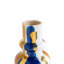 Vase en céramique 7,3 x 7,3 x 9,8 po avec finition multicolore abstraite