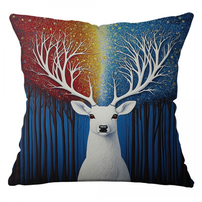 Deer Throw Pillow, Animal Twill Pillows