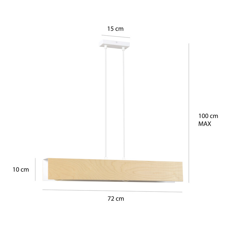 Ludivine 3 - Light Kitchen Island Pendant, White/Gold