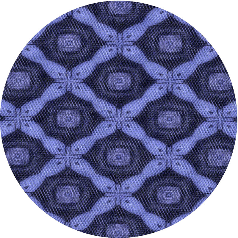 Geometric Indoor Rug, Round 3'