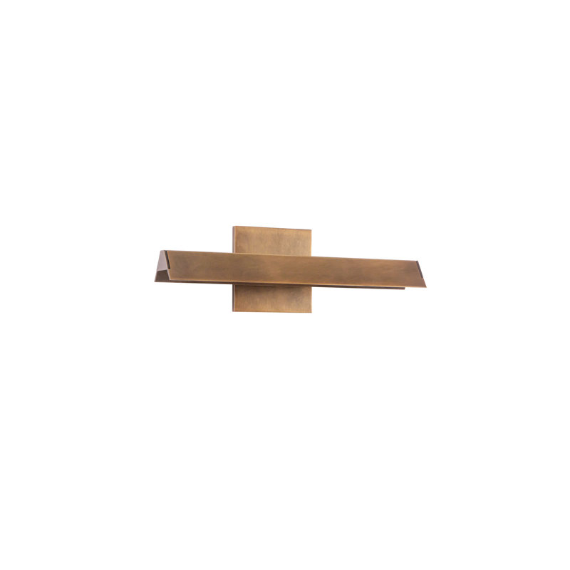 Galleria 15-in Brass dimmable LED Wall Sconce, 15-in, Antique Brass