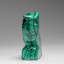 Genuine Polished Malachite Owl Carving (220 Grams)