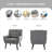 Modern Soft Material Ergonomics Accent Chair Living Room Chair Bedroom Chair Home Chair With Black Legs For Indoor Home,Upholstered,Soft And Durable-116789387