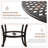 Round 48" Patio Table Outdoor Cast Aluminum with Umbrella Hole,Bronze