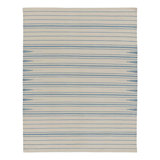Rug & Kilim’S Indian Dhurrie Rug In Ivory And Blue Stripes