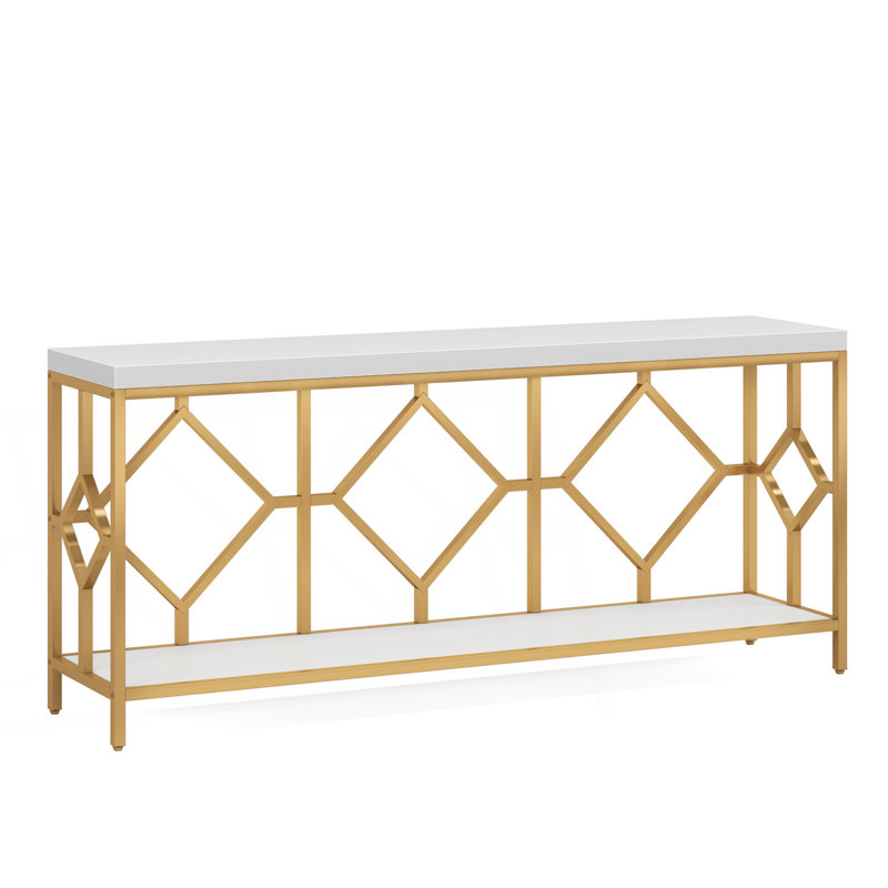 Extra Long Sofa Table, Industrial Narrow Console Table, Behind Couch Table