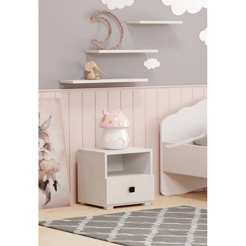 Helgeson 40cm W Manufactured Wood Bedside Table