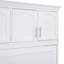 Grand lit escamotable mural avec armoires supérieures, blanc