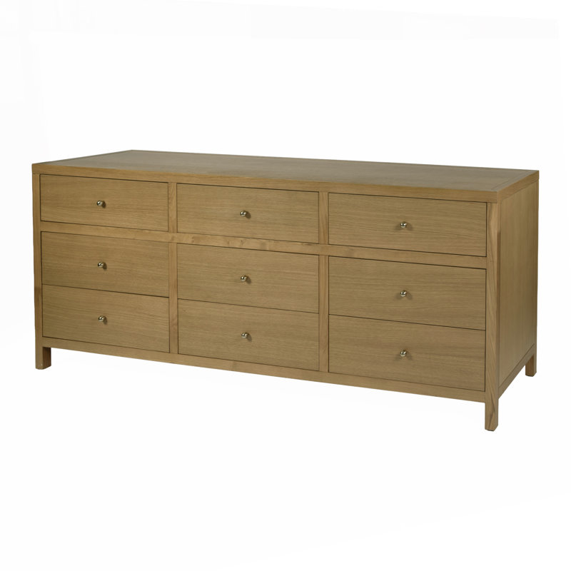 Commode 9 tiroirs 84 po Celine, Brun
