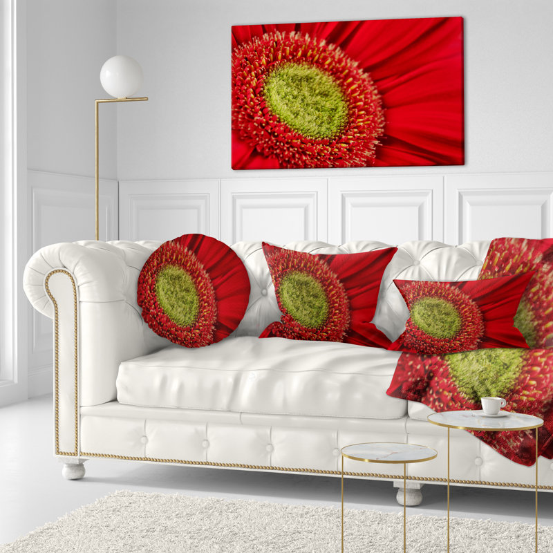 Coussin lombaire flowerswork en cascade à gerbera fleur