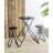 Black Stowable Side Table And Two Seats