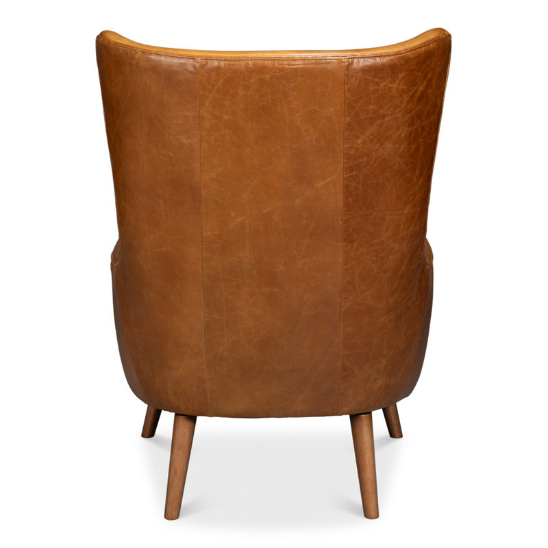 Patron Leather Wingback Chair
