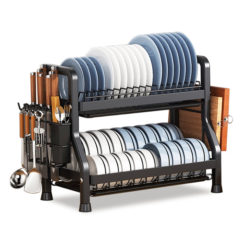 Maynerd Stainless Steel Two Tier Dish Rack