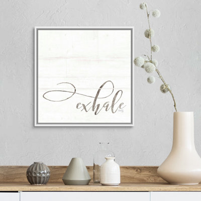 "Exhale" par Marla Rae, art textuel sur toile