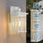 Outdoor Wall Lantern Die-Cast Aluminum With Clear Glass, Matte Black Finish-1910524551-1910524552