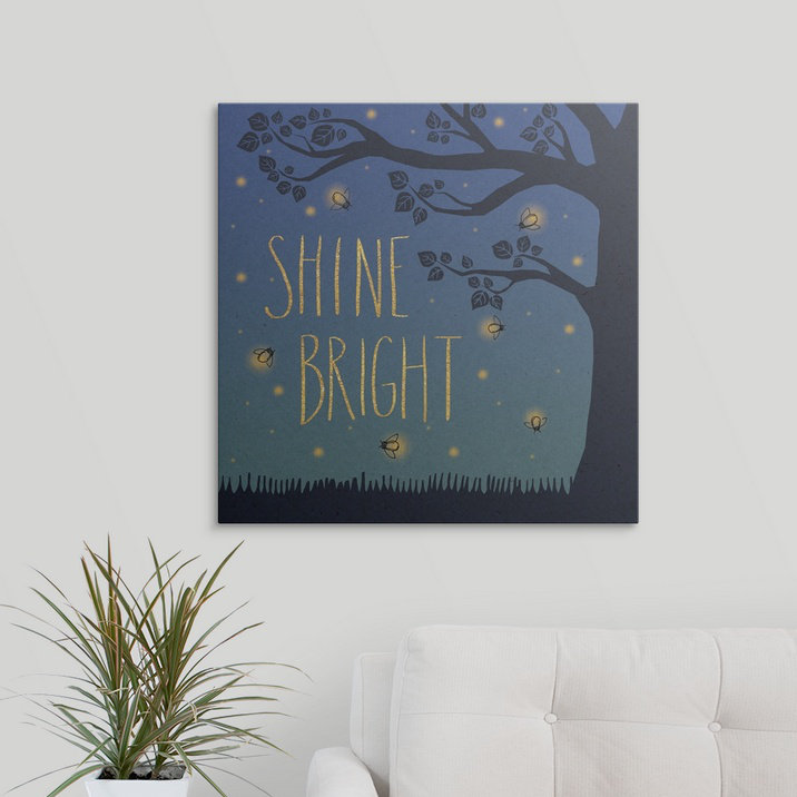 « ii » par laura marshall, impression Twilight Fireflies, H 35 po x l 35 po x P 1,5 po, Toile