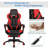 Gymax Adjustable Reclining Ergonomic Faux Leather Swiveling PC & Racing Game Chair with Footrest-62268510