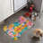 Watercolor Fall Blooms - Bone Shape Feeding Mat