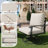 5 PCS Outdoor Metal Conversation Set With 360° Swivel Rocking Chairs, Sofa, Loveseat & Coffee Table For Patio, Garden, Deck Or Poolside-626370511