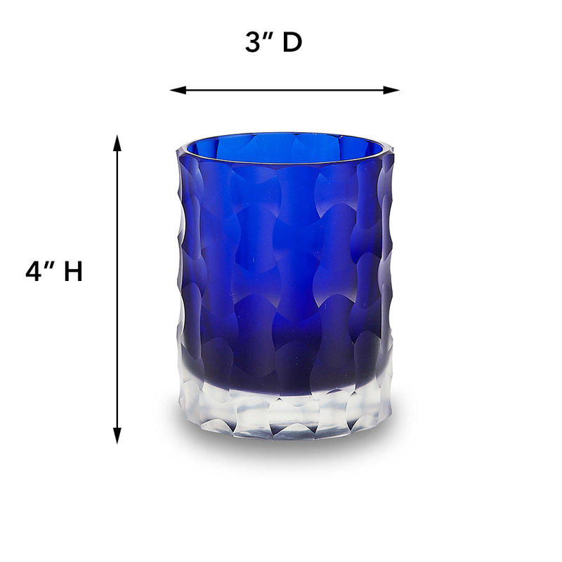 Ensemble de petits porte-votives en verre Noma, Bleu