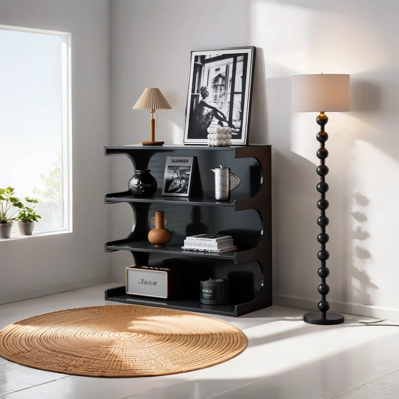 Keyana Bookcase, Black
