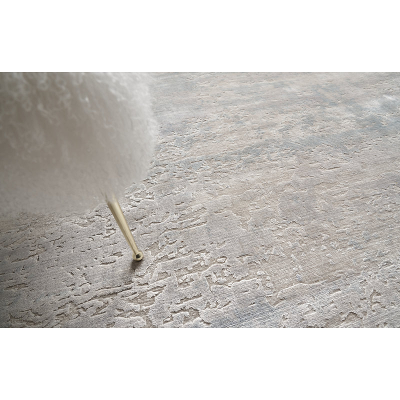 Reflections Abstract Area Rug in Light Beige, Rectangle 8' x 10'
