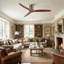 52 Inch American Mordern Cozy Vibrant Natural Style Solid Wood Low Profile Flush Ceiling Fan Without Light-1862858998-1862858889