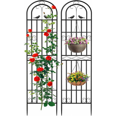 2 Pack Garden Trellis, 180cm Heavy Duty Metal Climbing Plant Support