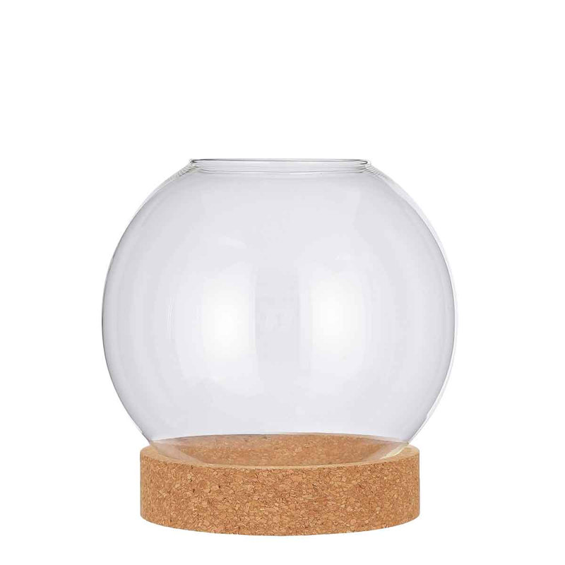 Cedernier Glass Table Vase 1, 21cm H x 20cm W x 20cm D