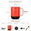 Tasse intelligente à contrôle de température 2 avec couvercle, 14 oz, autonomie de 90 minutes vsitoo - APP et commande manuelle
