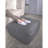 Bambo Faux Leather Rectangle Pouf, Gray