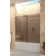 Equinox 56 - 60 in. x 60 in. Fully Frameless Bronze Tinted Sliding Bathtub Door