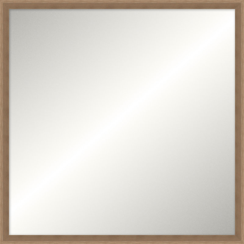 Walnut Ridgeline Mirror, Square 23.5" x 23.5", Non-Beveled