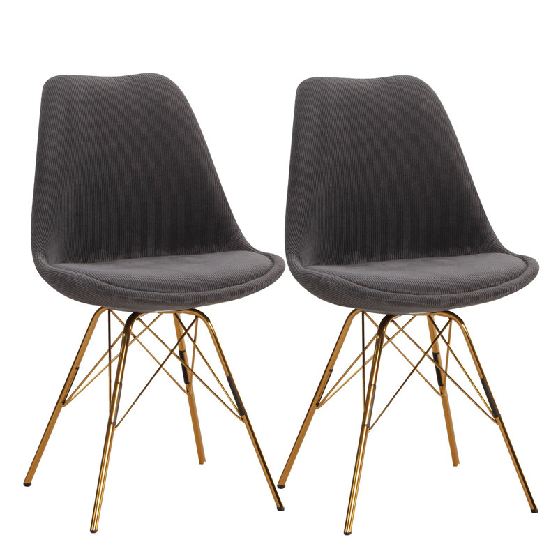 Fairmont Park Esszimmerstuhl 2er Set Stoff Beige Stuhl Skandinavisch Küchenstuhl, Anthracite