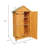 Wooden shed with two doors and two inside shelves