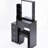 Small Space Vanity Table And Cushioned Stool Pair, Big Sliding Mirror, Multi-Layered Storage, Black Furniture Piece With Seat & Large Multi-Layer Storage For Compact Areas, American Design, , , Ul-1253965555